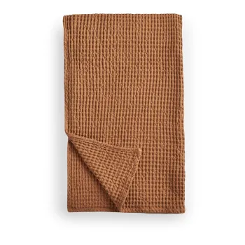 Patura maro din bumbac 150x200 cm Jaipur Chunky Waffle - Pineapple Elephant imagine