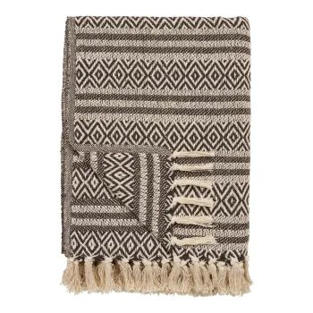 Patura maro din bumbac reciclat 130x180 cm Adana - House Nordic imagine