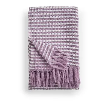 Patura mov lavanda 125x150 cm Stab Stitch - Catherine Lansfield imagine