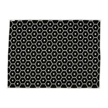 Patura neagra din amestesc de lana 140x180 cm Honey Black - Pappelina imagine