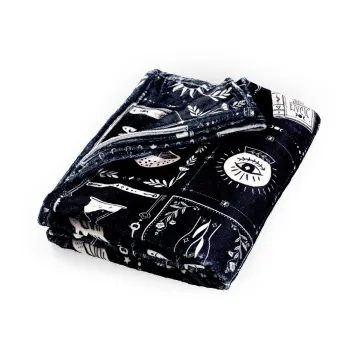 Patura neagra din microplus/cocolino 130x170 cm cu model de Halloween Enchanted Witchcraft - Catherine Lansfield imagine