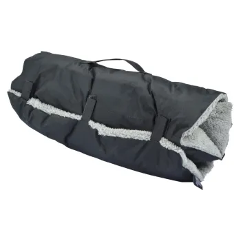 Patura neagra pentru caini din sherpa 50x80 cm - Love Story imagine