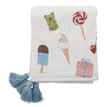 Patura pentru copii alba 130x160 cm Sweets - Bloomingville Mini imagine
