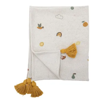 Patura pentru copii alba 80x100 cm Agnes - Bloomingville Mini imagine