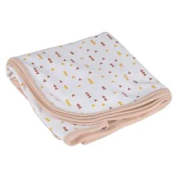 Patura pentru copii alba din bumbac 75x75 cm Forest - Bebe Douceur imagine