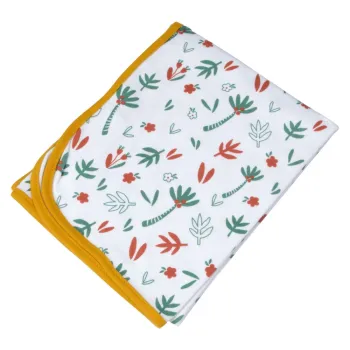 Patura pentru copii alba din bumbac 75x75 cm Savannah - Bebe Douceur imagine