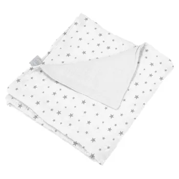 Patura pentru copii alba din muselina 75x75 cm - Bebe Douceur imagine