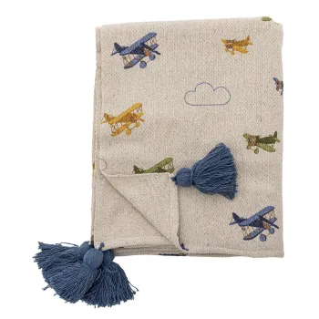 Patura pentru copii crem 130x160 cm Plane - Bloomingville Mini imagine