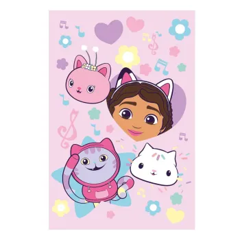 Patura pentru copii roz din polar/fleece 100x150 cm Gabby's Dollhouse 