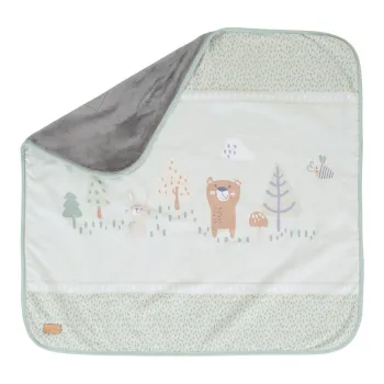 Patura pentru copii verde-deschis din microplus/cocolino 80x80 cm Woodland Buddies - Roba imagine