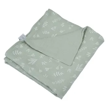 Patura pentru copii verde din muselina 75x75 cm - Bebe Douceur imagine