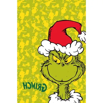 Patura pentru copii verde din polar/fleece 100x150 cm Grinch - Jerry Fabrics imagine