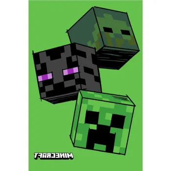 Patura pentru copii verde din polar/fleece 100x150 cm Minecraft 