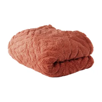 Patura rosie/portocalie din microplus/cocolino 150x200 cm Rena - Tiseco Home Studio imagine