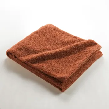 Patura rosie/portocalie din polar/fleece 180x220 cm Curly Wooly - douceur d'interieur imagine