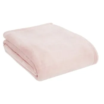 Patura roz-deschis din microplus/cocolino 130x170 cm Raschel Velvet - Catherine Lansfield imagine