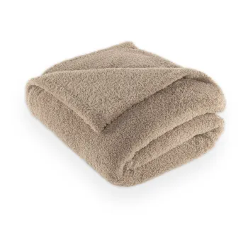 Patura taupe din microplus/cocolino 150x200 cm Cocoon - Tiseco Home Studio imagine