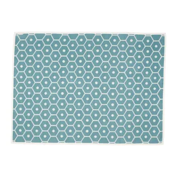 Patura turcoaz din amestesc de lana 140x180 cm Honey Turquoise - Pappelina imagine