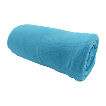 Patura turcoaz din polar/fleece 150x200 cm Plain - JAHU collections imagine