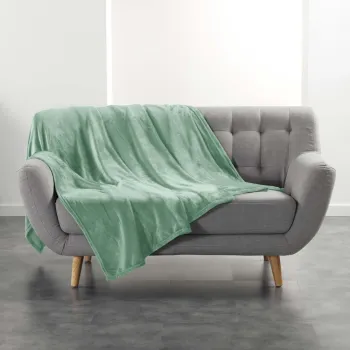 Patura verde-deschis din microflanel 180x220 cm Flanou - douceur d'interieur imagine