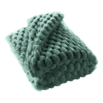 Patura verde din microplus/cocolino 220x240 cm Frosty - douceur d'interieur imagine