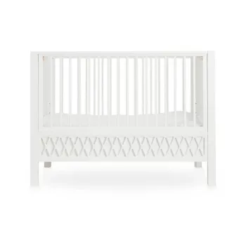 Patut alb cu inaltime reglabila/co-sleeping 60x120 cm Harlequin - Cam Cam Copenhagen imagine