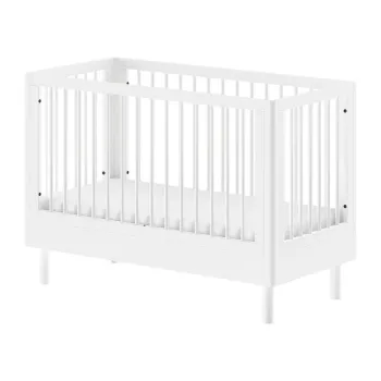 Patut alb din lemn de fag cu inaltime reglabila 60x120 cm Forrest - Vipack imagine