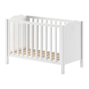 Patut alb din lemn de pin 60x120 cm Amori - Vipack imagine