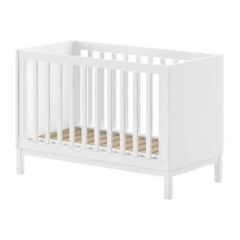 Patut alb din lemn de pin 60x120 cm Eva - Vipack imagine