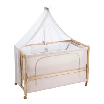 Patut cu roti si baldachin 60x120 cm Liebhabar - Roba imagine