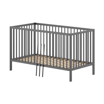 Patut gri antracit din lemn masiv de pin 60x120 cm DINO - Vipack imagine