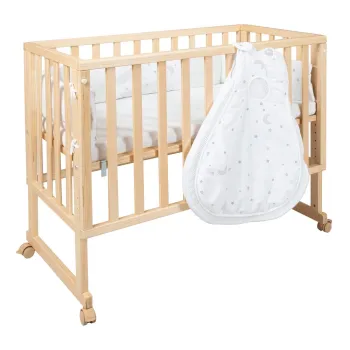 Patut in culoare naturala cu roti 90x45 cm - Roba imagine