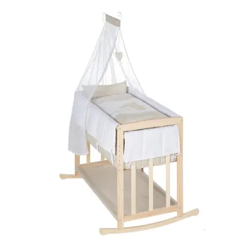 Patut leagan cu spatiu de depozitare si baldachin 90x45 cm Liebhabar - Roba imagine