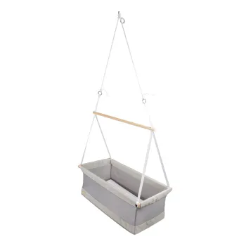 Patut leagan gri 90x45 cm Safe asleep - Roba imagine