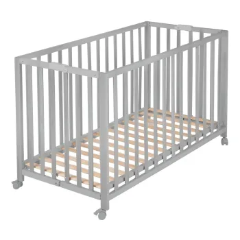 Patut pliabil gri cu roti 60x120 cm Fold up - Roba imagine