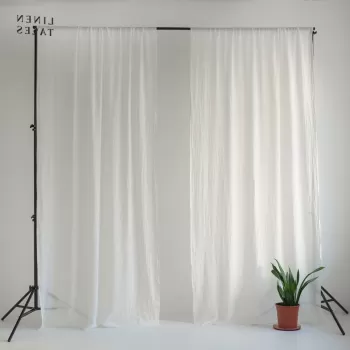 Perdea alba 130x170 cm Daytime - Linen Tales imagine