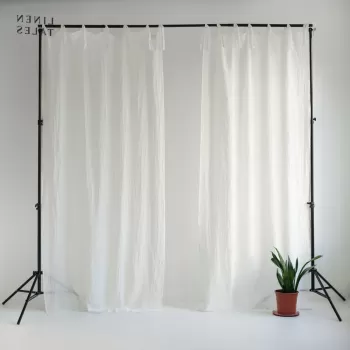 Perdea alba 130x300 cm Daytime - Linen Tales imagine