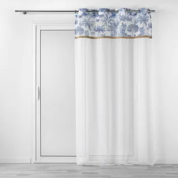Perdea alba/albastra 140x240 cm Amazonia - douceur d'interieur imagine
