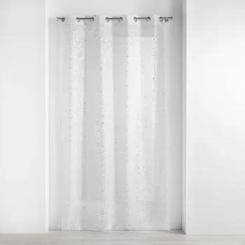 Perdea alba/argintie din voal 140x240 cm Floressia - douceur d'interieur imagine