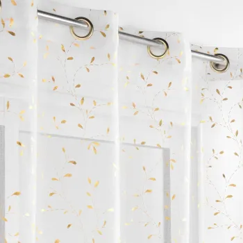 Perdea alba/aurie 140x240 cm Floressia - douceur d'interieur imagine