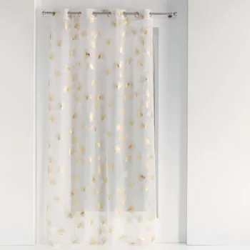 Perdea alba/aurie 140x240 cm Ginkgold - douceur d'interieur imagine