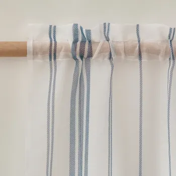 Perdea alba din voal 140x137 cm Harbour Stripe - Catherine Lansfield imagine