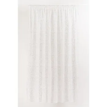 Perdea alba/gri 140x245 cm Amanda - Mendola Fabrics imagine