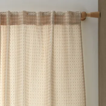 Perdea bej 140x183 cm Muscat Waffle - Pineapple Elephant imagine