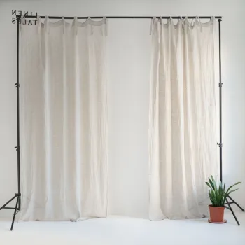 Perdea crem 130x275 cm Daytime - Linen Tales imagine