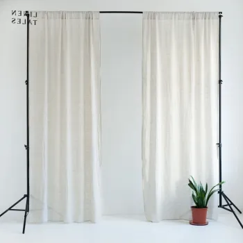 Perdea crem 130x300 cm Daytime - Linen Tales imagine