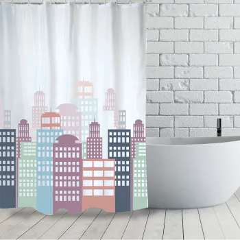 Perdea de dus 140x180 cm Villes - MSV imagine