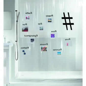 Perdea de dus 180x200 cm Hashtag - Spirella imagine