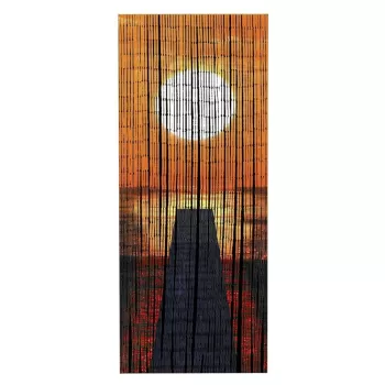 Perdea de usa din bambus portocalie 200x90 cm Sunset - Maximex imagine