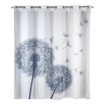 Perdea dus anti mucegai Wenko Dandelions, 180 x 200 cm, alb imagine